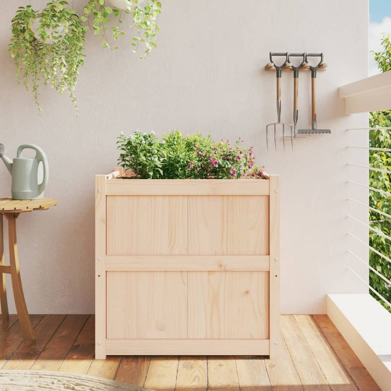 Load image into Gallery viewer, Vidaxl plantenbak 70x70x70 cm massief grenenhout