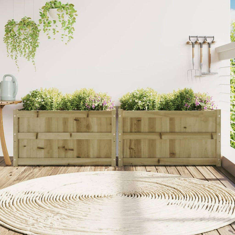 Load image into Gallery viewer, Vidaxl plantenbakken 2 st cm geïmpregneerd hout