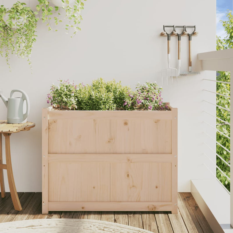 Load image into Gallery viewer, Vidaxl plantenbak 90x50x70 cm massief grenenhout