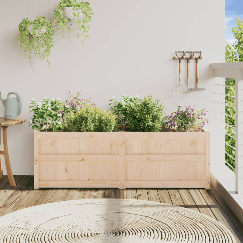 Load image into Gallery viewer, Vidaxl plantenbak 150x50x50 cm massief grenenhout
