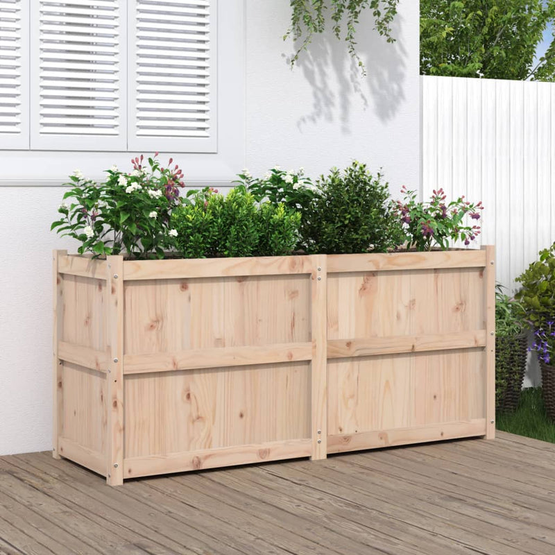 Load image into Gallery viewer, Vidaxl plantenbak 150x50x70 cm massief grenenhout