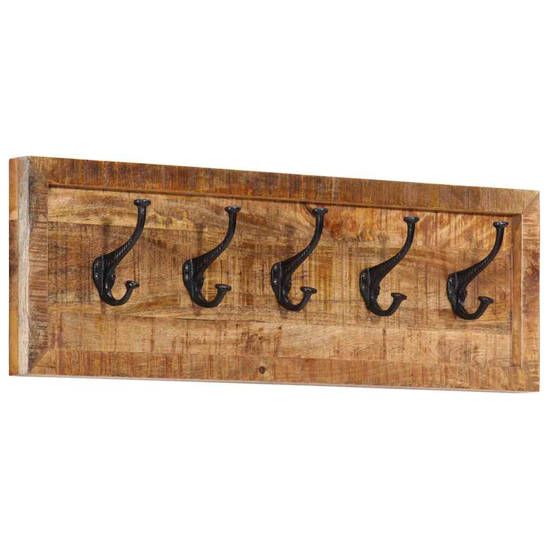 Chargez l'image dans la visionneuse de la galerie, Vidaxl wandkapstok met 5 haken massief mangohout