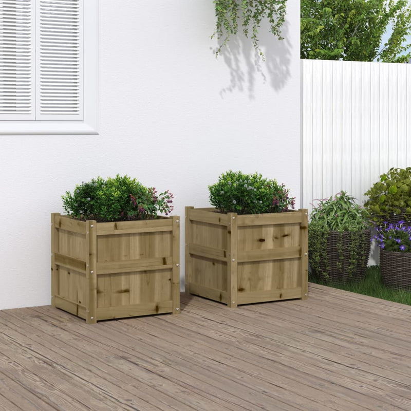 Load image into Gallery viewer, Vidaxl plantenbakken 2 st cm geïmpregneerd hout