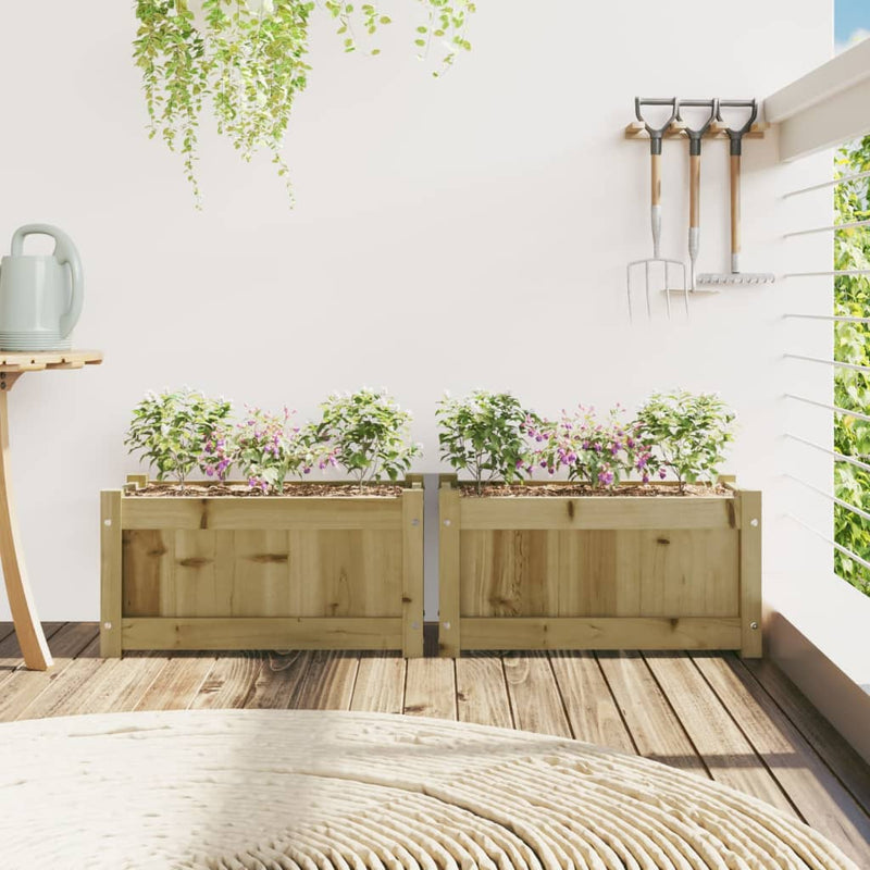 Load image into Gallery viewer, Vidaxl plantenbakken 2 st cm geïmpregneerd hout