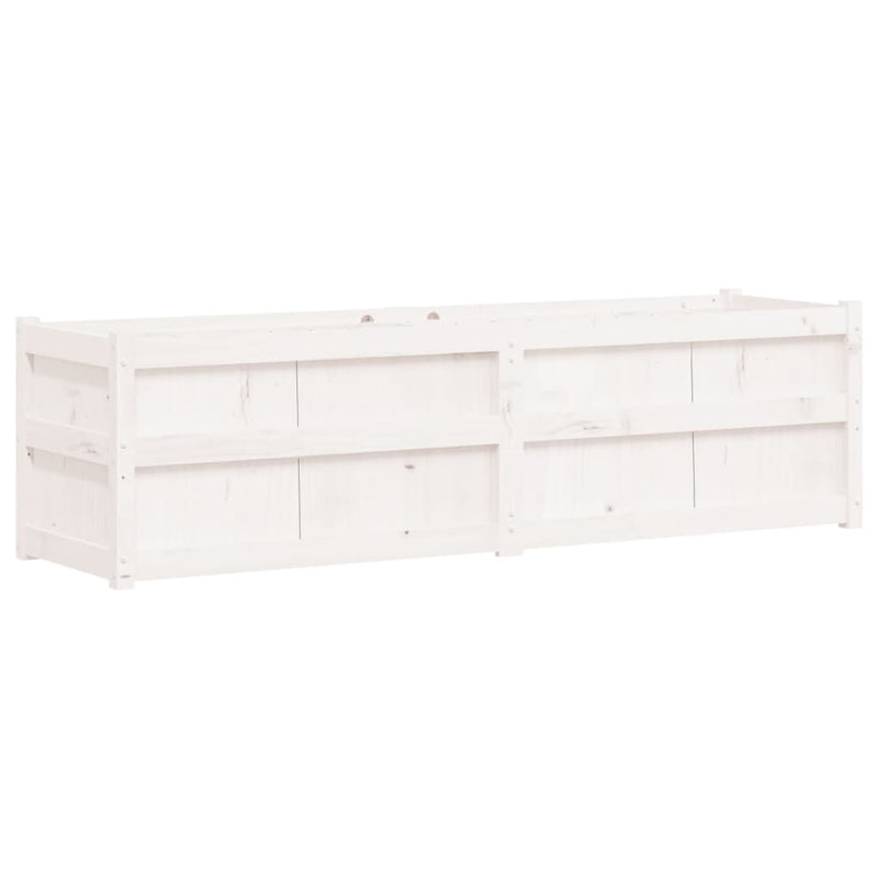 Load image into Gallery viewer, Vidaxl plantenbak 180x50x50 cm massief grenenhout wit