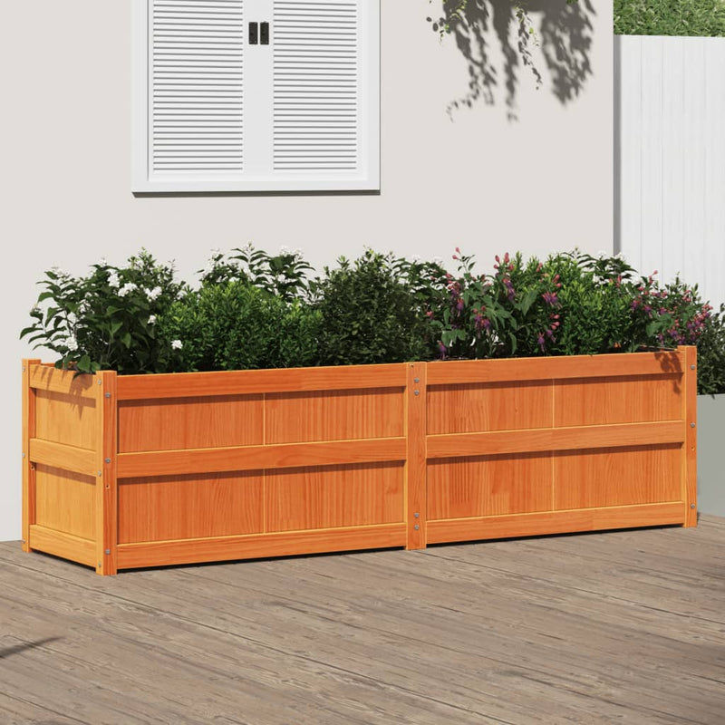 Load image into Gallery viewer, Vidaxl plantenbak 180x50x50 cm massief grenenhout wasbruin
