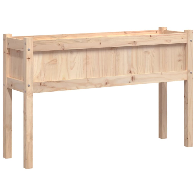 Load image into Gallery viewer, Vidaxl plantenbak met poten 110x31x70 cm massief grenenhout