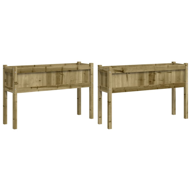 Load image into Gallery viewer, Vidaxl plantenbakken met poten 2 st cm geïmpregneerd hout