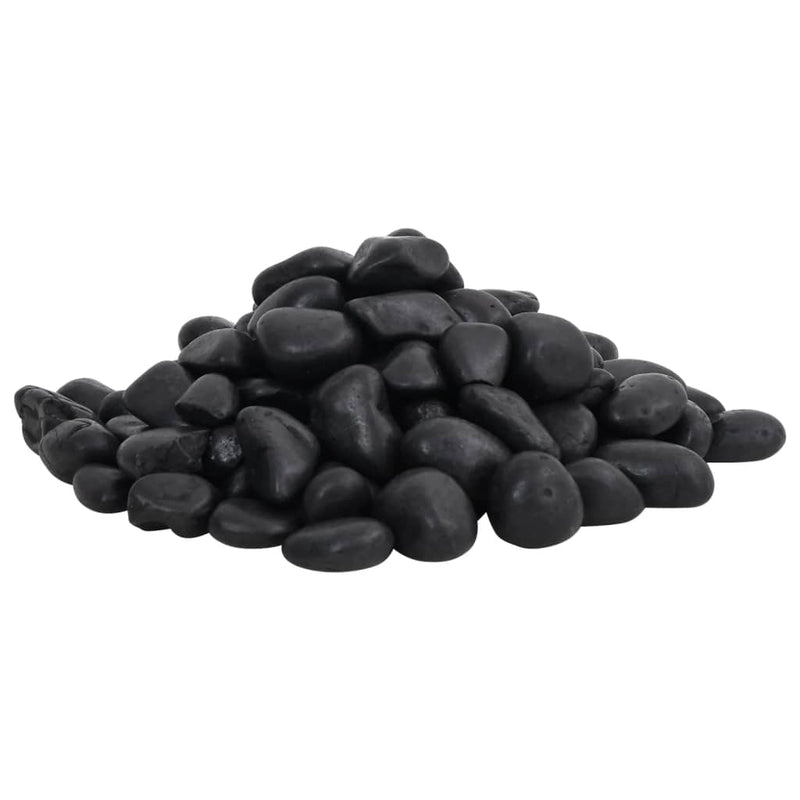 Laden Sie das Bild in Galerie -Viewer, Vidaxl kiezelstenen gepolijst 2-5 cm 25 kg zwart