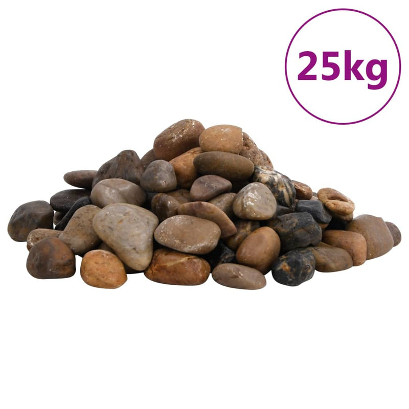 Afbeelding laden in galerijviewer, Vidaxl kiezelstenen gepolijst 2-5 cm 25 kg meerkleurig