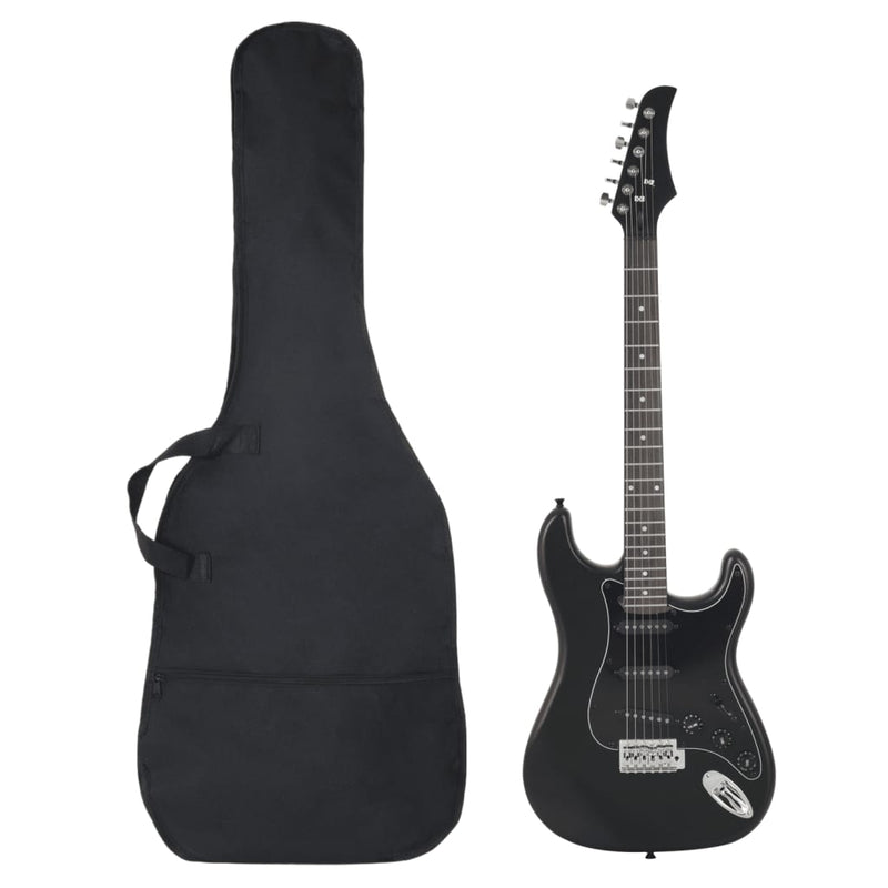 Chargez l'image dans la visionneuse de la galerie, Vidaxl gitaar voor beginners elektrisch met tas 4 4 39 zwart