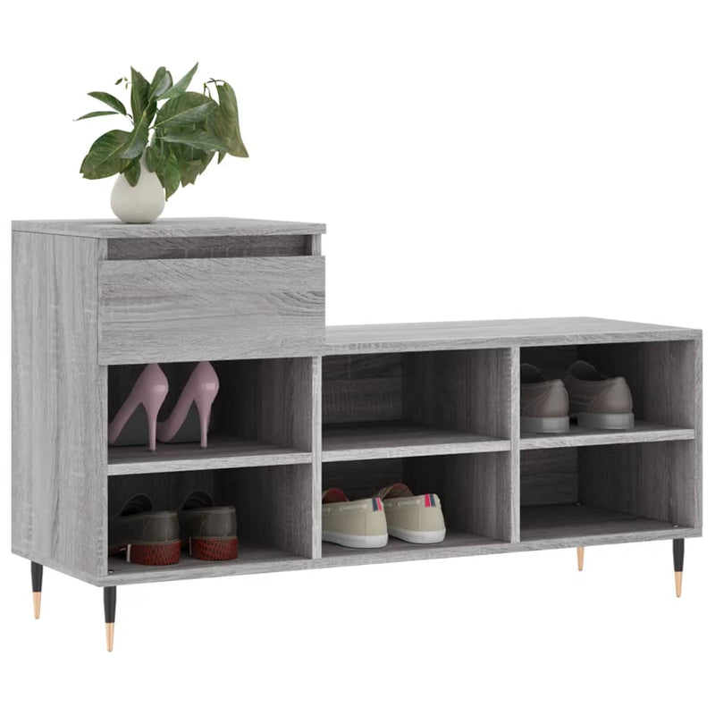 Afbeelding laden in galerijviewer, Vidaxl schoenenkast 102x36x60 cm bewerkt hout sonoma grijs