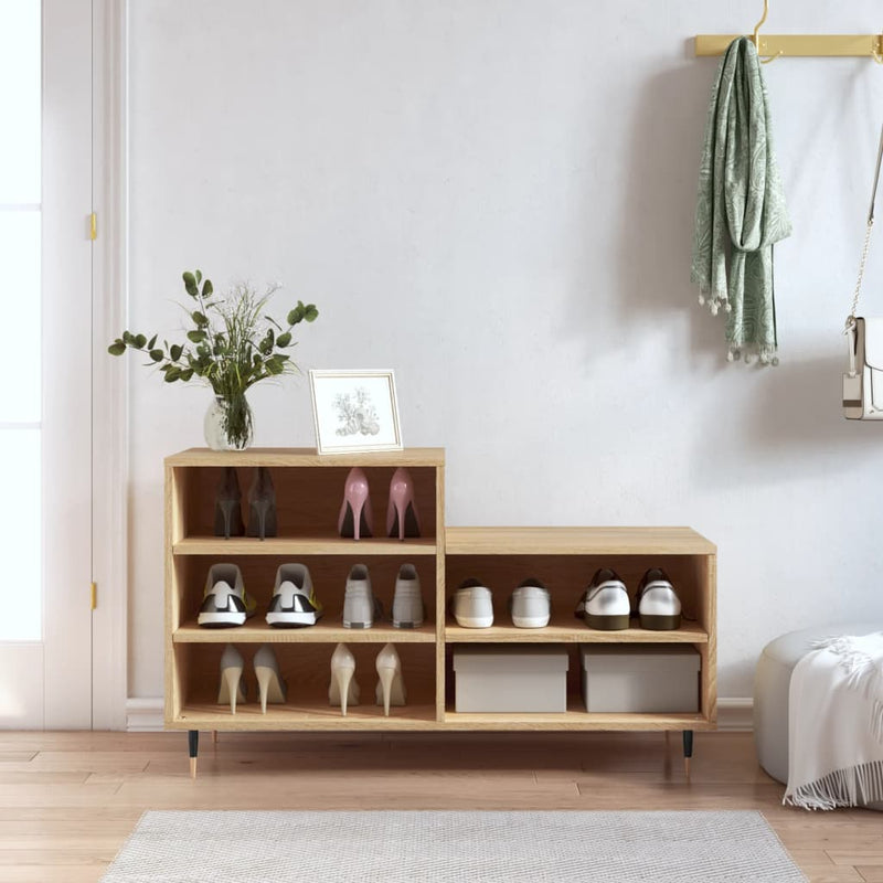 Load image into Gallery viewer, Vidaxl schoenenkast 102x36x60 cm bewerkt hout sonoma eikenkleurig