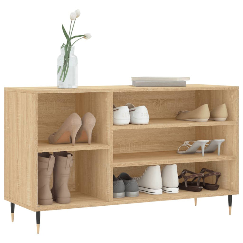 Afbeelding laden in galerijviewer, Vidaxl schoenenkast 102x36x60 cm bewerkt hout sonoma eikenkleurig