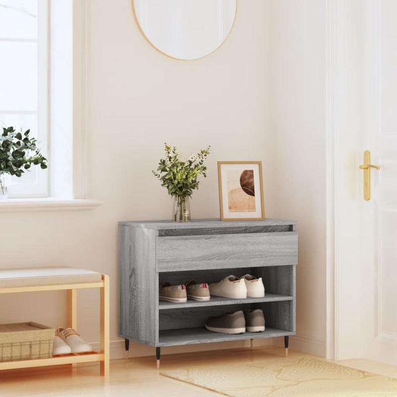 Load image into Gallery viewer, VidaXL Schoenenkast 70x36x60 cm bewerkt hout sonoma grijs