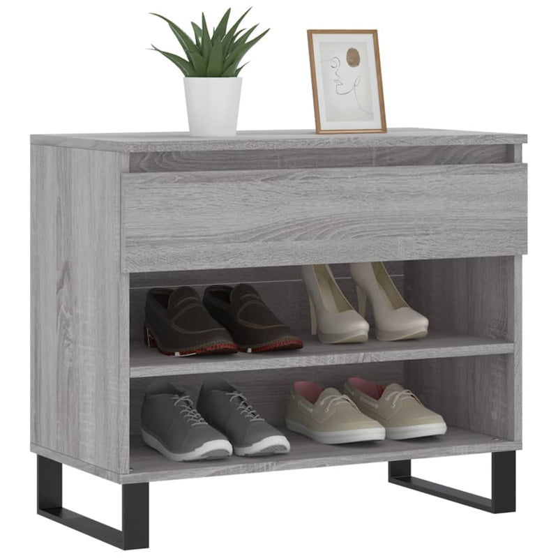 Load image into Gallery viewer, Vidaxl schoenenkast 70x36x60 cm bewerkt hout sonoma grijs