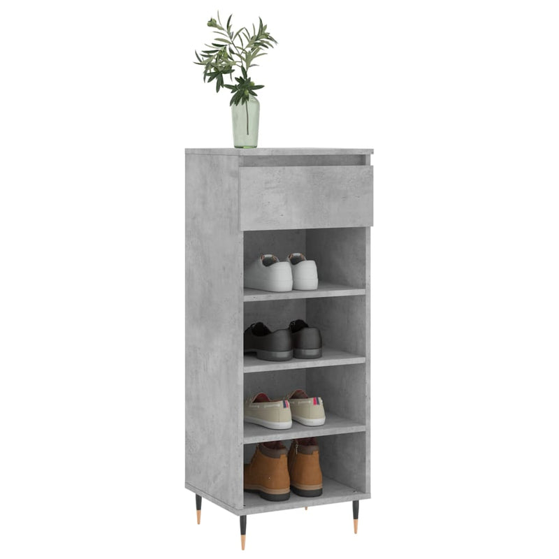 Load image into Gallery viewer, Vidaxl schoenenkast 40x36x105 cm bewerkt hout betongrijs
