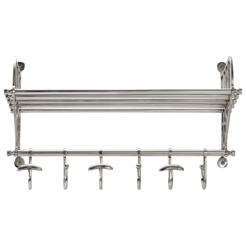 Load image into Gallery viewer, Vidaxl bagagerek met kleerhangers wandmontage aluminium