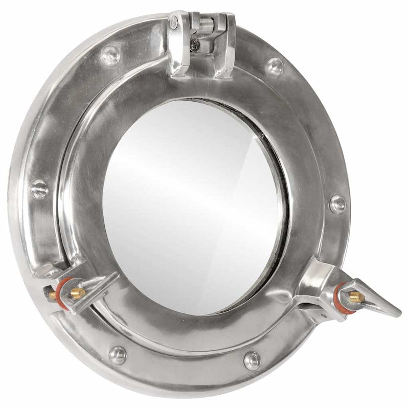 Afbeelding laden in galerijviewer, Vidaxl wandspiegel patrijspoort ø23 cm aluminium en glas