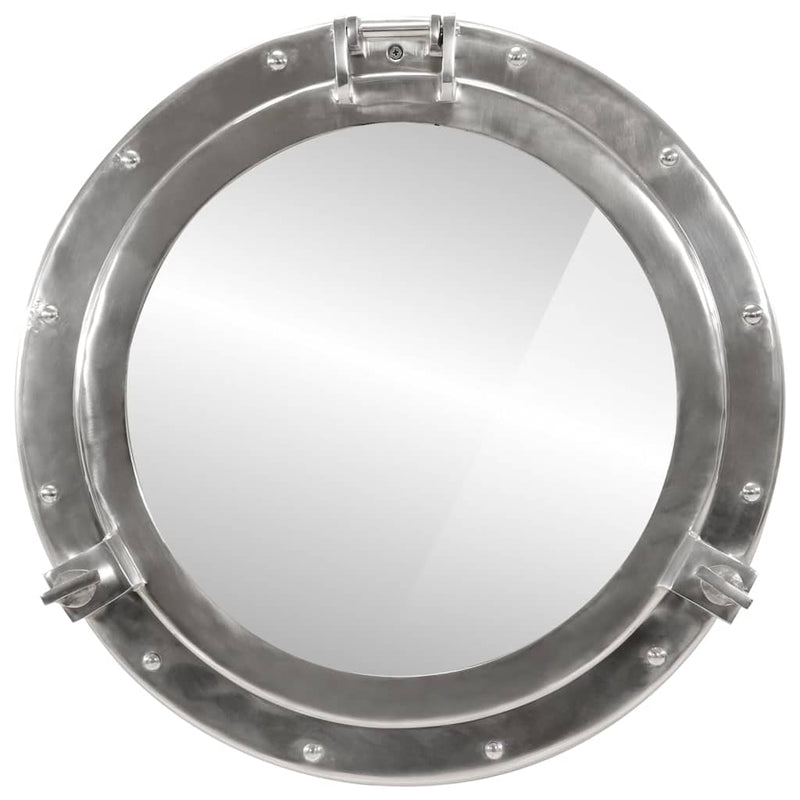 Afbeelding laden in galerijviewer, Vidaxl wandspiegel patrijspoort ø50 cm aluminium en glas