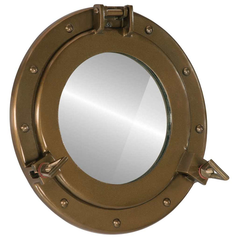 Afbeelding laden in galerijviewer, Vidaxl wandspiegel patrijspoort ø30 cm aluminium en glas