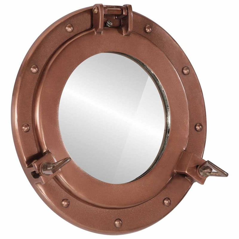 Load image into Gallery viewer, Vidaxl wandspiegel patrijspoort ø30 cm aluminium en glas