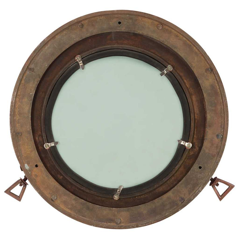 Load image into Gallery viewer, Vidaxl wandspiegel patrijspoort ø38 cm aluminium en glas
