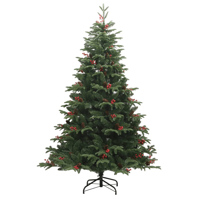 Load image into Gallery viewer, Vidaxl kunstkerstboom met scharnieren dennenappels en bessen 240 cm