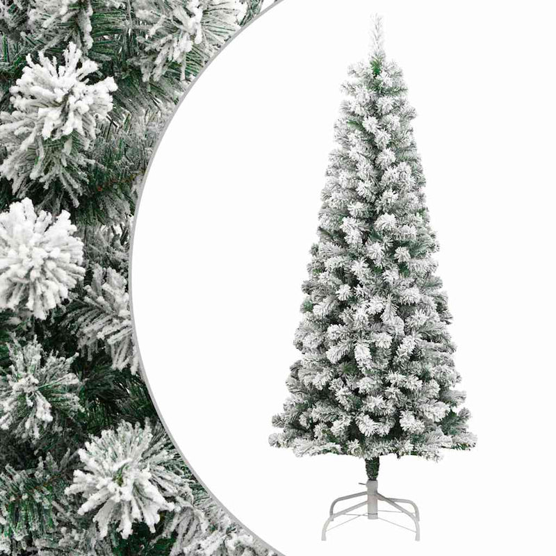 Load image into Gallery viewer, Vidaxl kunstkerstboom met scharnieren en sneeuw 180 cm