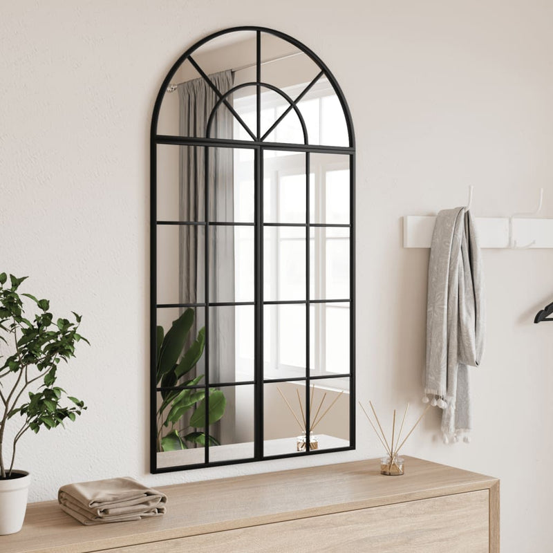 Load image into Gallery viewer, Vidaxl wandspiegel boog 60x110 cm ijzer zwart