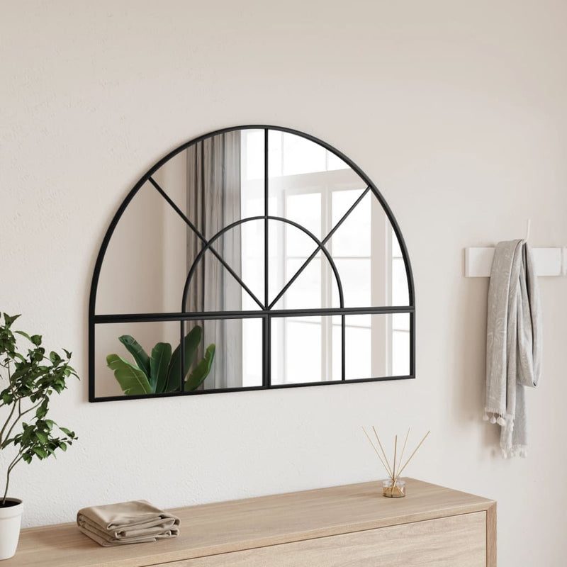 Load image into Gallery viewer, VidaXL Wandspiegel boog 100x70 cm ijzer zwart