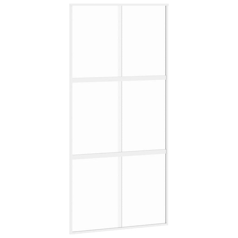 Load image into Gallery viewer, Vidaxl schuifdeur 102,5x205 cm gehard glas en aluminium wit