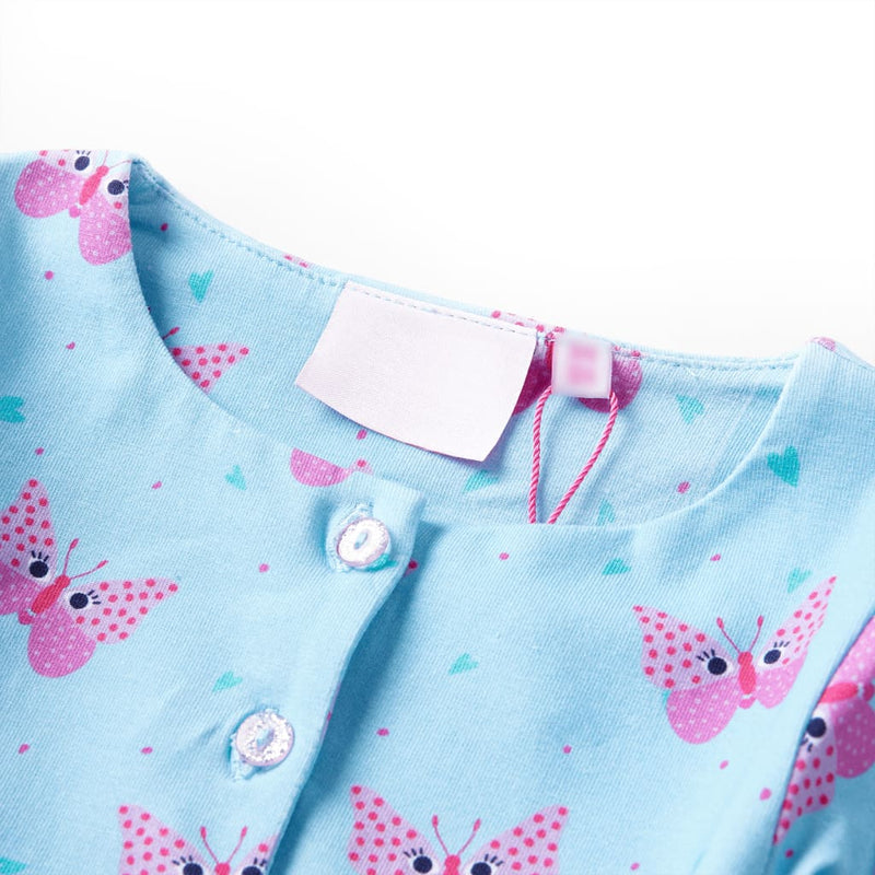 Load image into Gallery viewer, Vidaxl kinderjurk met knopen zonder mouwen 116 blauw