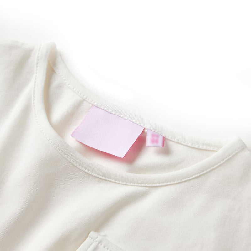 Load image into Gallery viewer, VidaXL Kinderjurk met korte mouwen 116 ecru