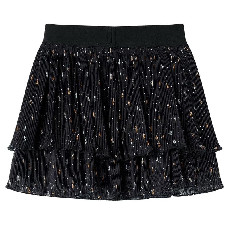 Load image into Gallery viewer, VidaXL Kinderrokje met gelaagde ruches 140 zwart