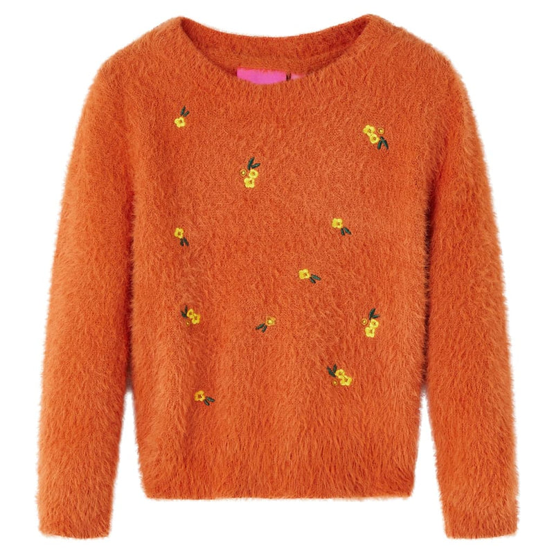 Load image into Gallery viewer, Vidaxl kindertrui gebreid 128 oranjebruin