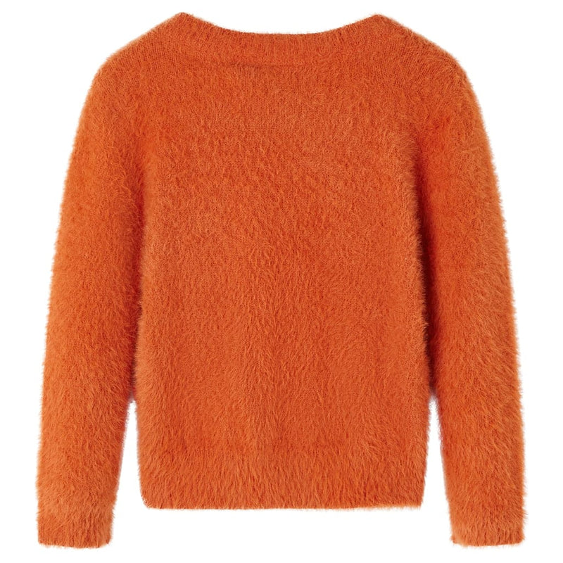 Load image into Gallery viewer, Vidaxl kindertrui gebreid 128 oranjebruin