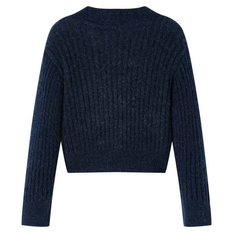 Load image into Gallery viewer, Vidaxl kindervest gebreid 116 marineblauw