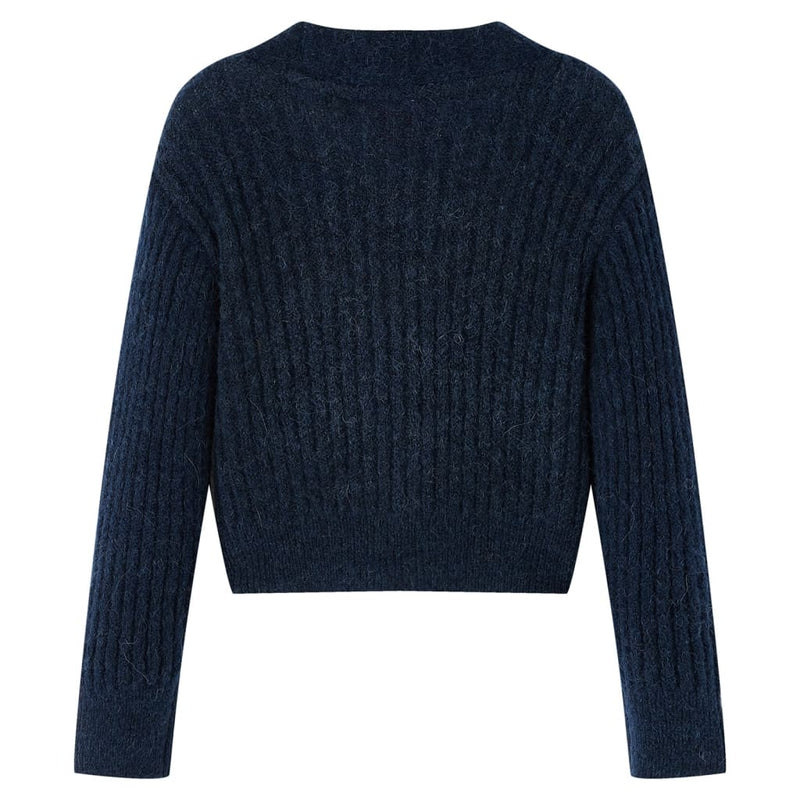 Load image into Gallery viewer, VidaXL Kindervest gebreid 128 marineblauw