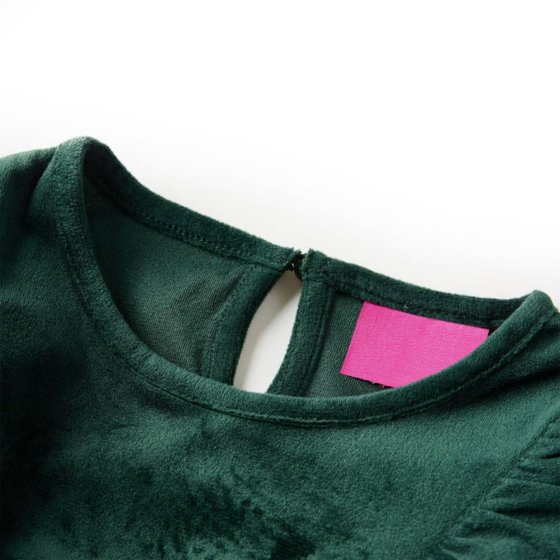 Load image into Gallery viewer, Vidaxl kinderblouse met ruches 116 donkergroen
