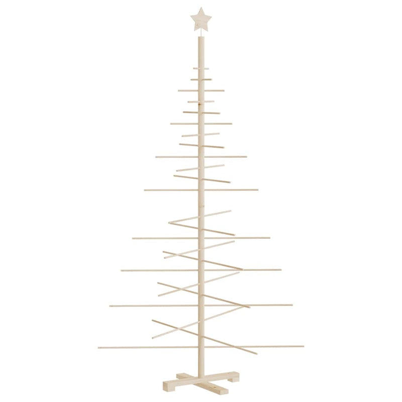 Cargue la imagen en el visor de la galería, Vidaxl kerstdecoratie kerstboom 180 cm massief grenenhout