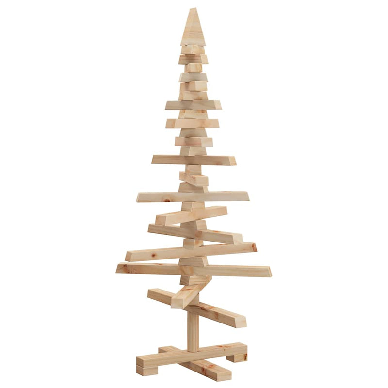 Afbeelding laden in galerijviewer, Vidaxl kerstdecoratie kerstboom 90 cm massief grenenhout