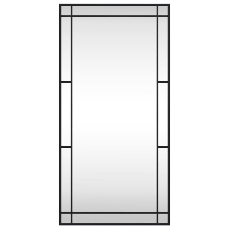 Afbeelding laden in galerijviewer, Vidaxl wandspiegel rechthoekig 50x100 cm ijzer zwart
