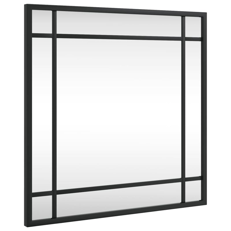 ギャラリービューアに画像をロードする, Vidaxl wandspiegel vierkant 40x40 cm ijzer zwart