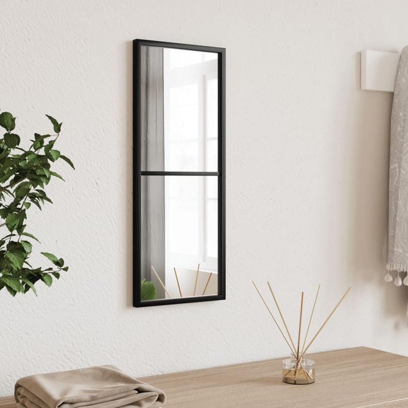 Afbeelding laden in galerijviewer, Vidaxl wandspiegel rechthoekig 20x50 cm ijzer zwart