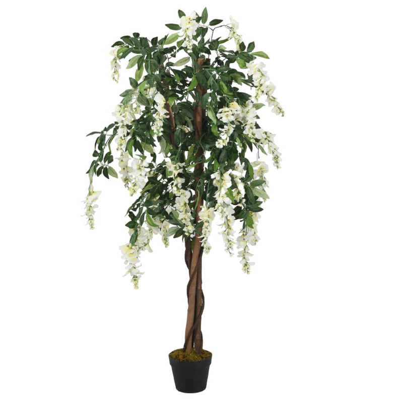 Load image into Gallery viewer, Vidaxl kunstplant wisteria 1260 bladeren 180 cm groen en wit