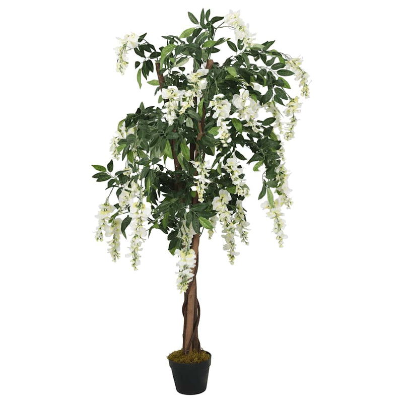 Load image into Gallery viewer, Vidaxl kunstplant wisteria 1260 bladeren 180 cm groen en wit