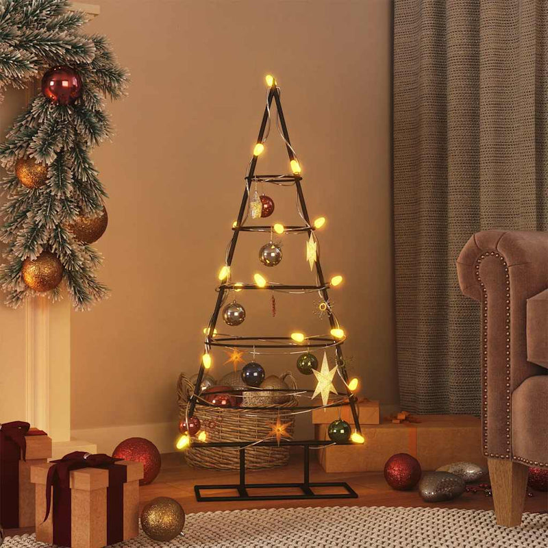 Load image into Gallery viewer, Vidaxl kerstdecoratie kerstboom 90 cm metaal zwart