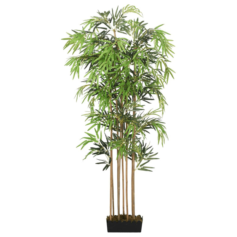 Cargue la imagen en el visor de la galería, Vidaxl kunstplant bamboe 1095 bladeren 150 cm groen