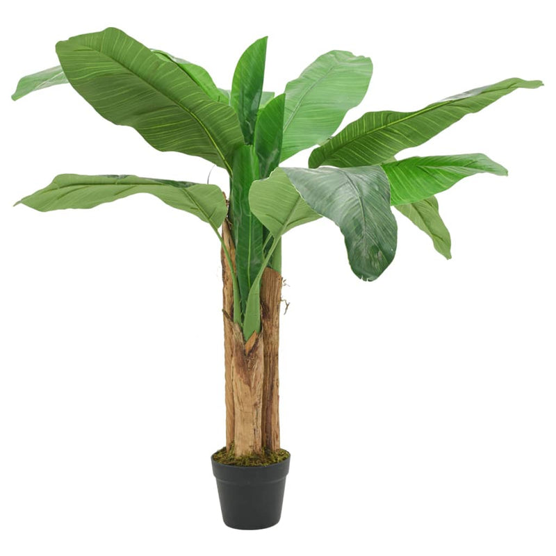 Load image into Gallery viewer, Vidaxl kunstplant bananenboom 9 bladeren 120 cm groen